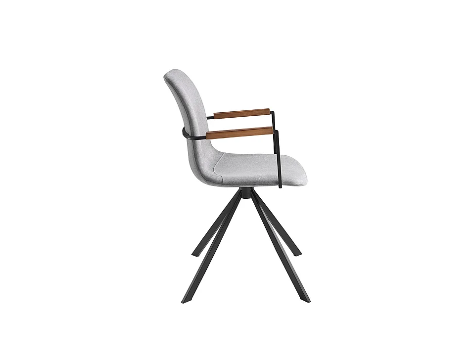 Ciemnoszare krzesło obrotowe z tkaniny