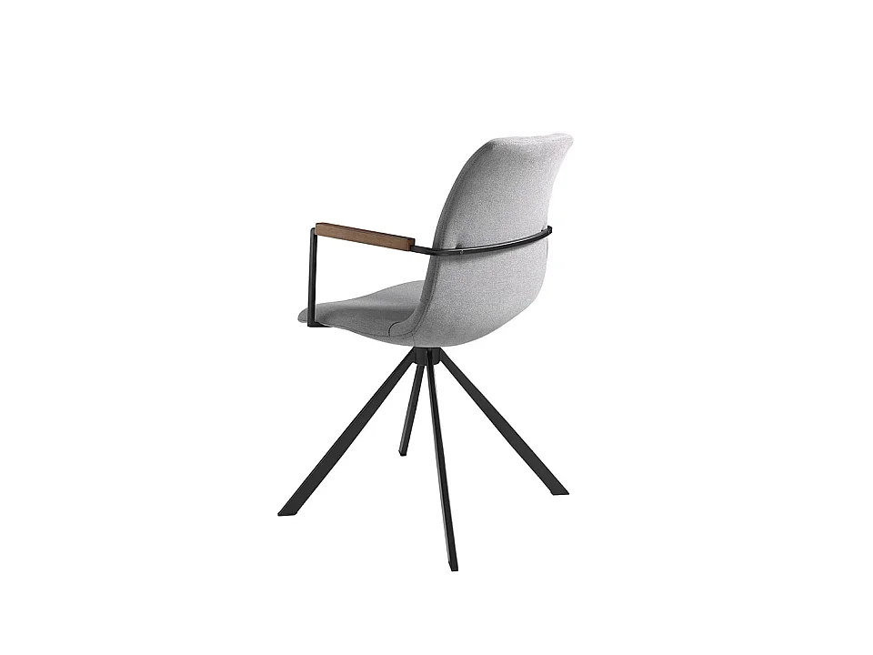 Ciemnoszare krzesło obrotowe z tkaniny