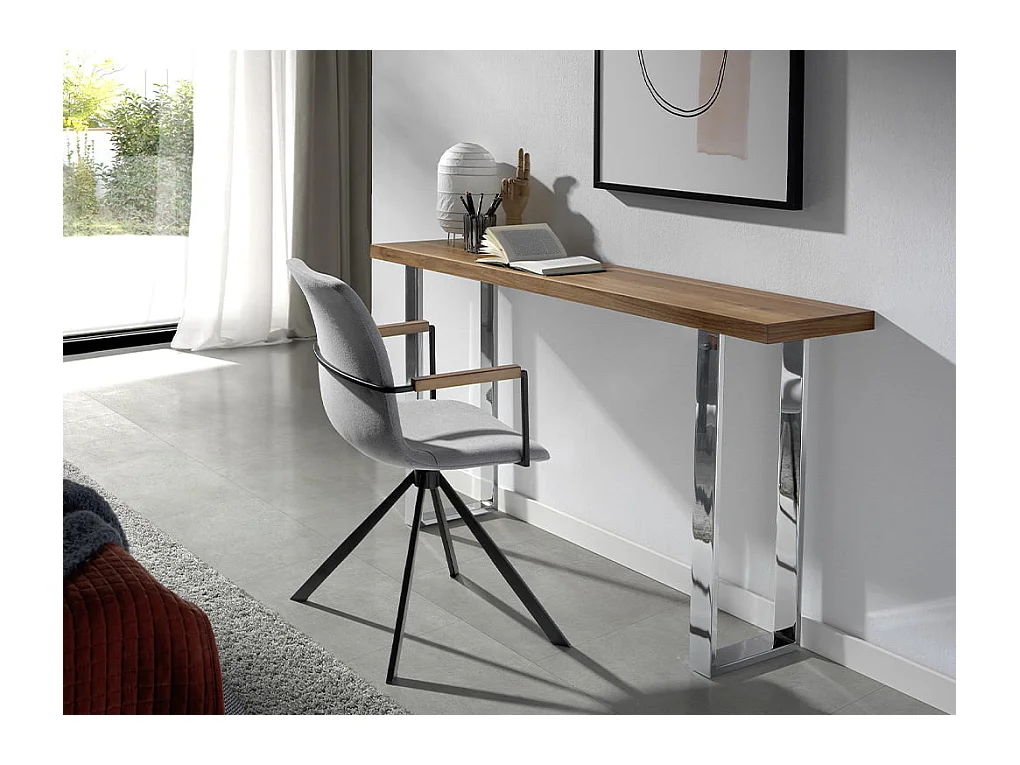 Ciemnoszare krzesło obrotowe z tkaniny