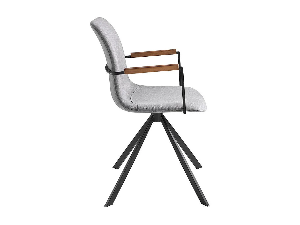 Chaise pivotante en tissu gris foncé 4105 ANGEL CERDA