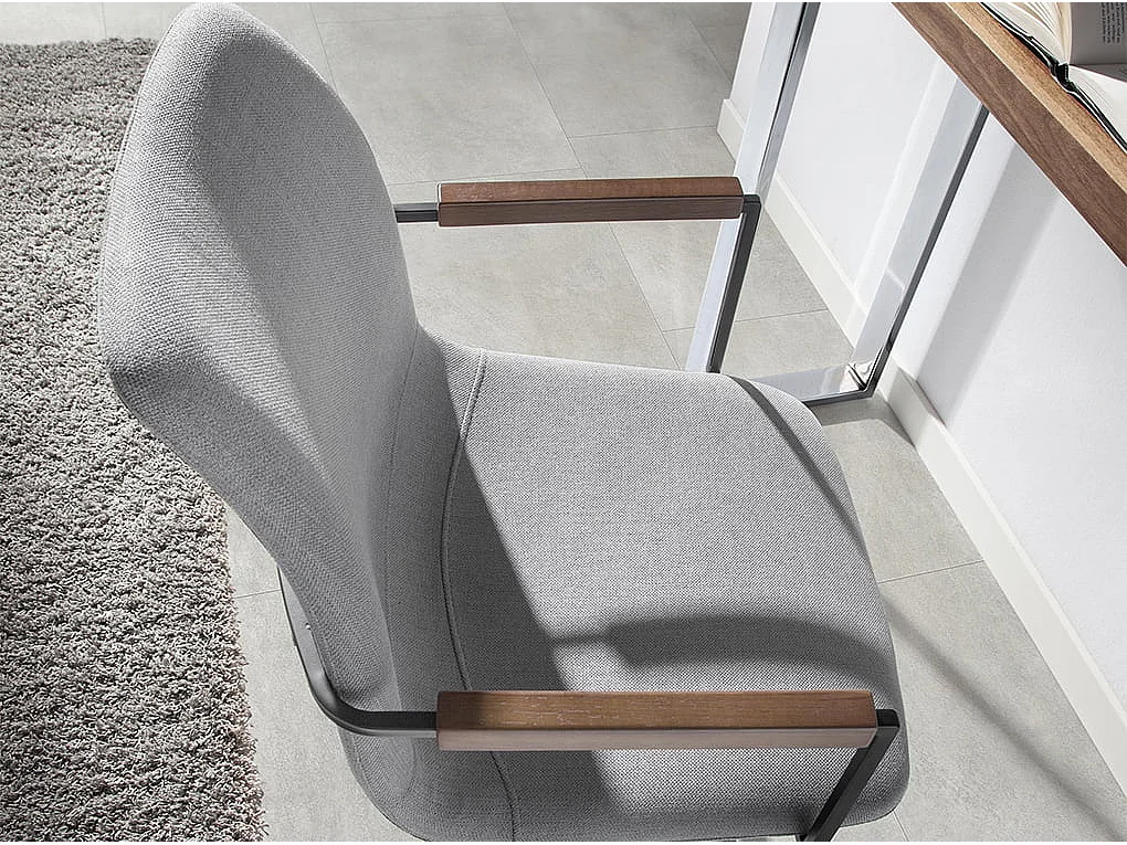 Chaise pivotante en tissu gris foncé 4105 ANGEL CERDA