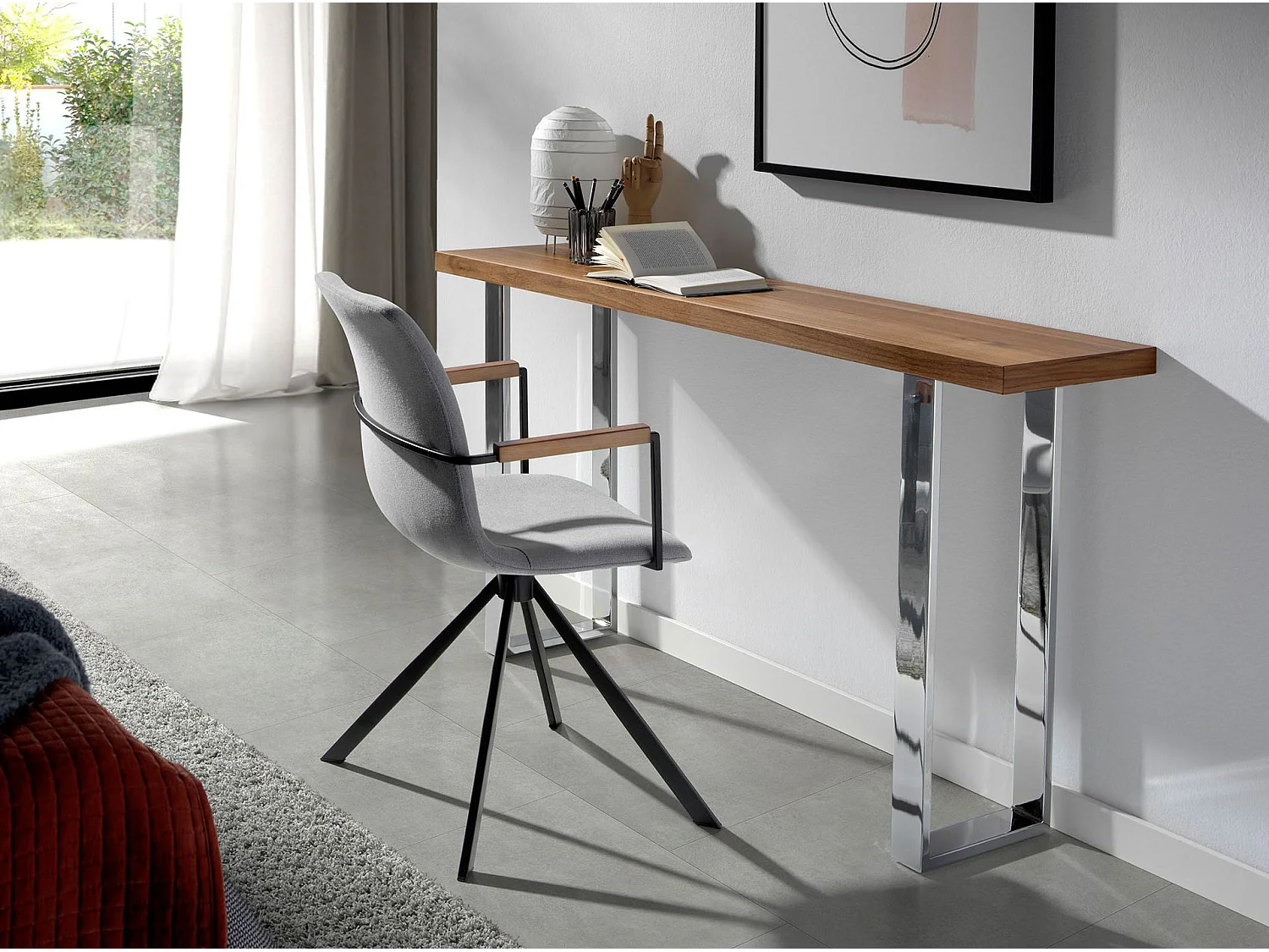 Donkergrijze stoffen draaistoel 4105 ANGEL CERDA