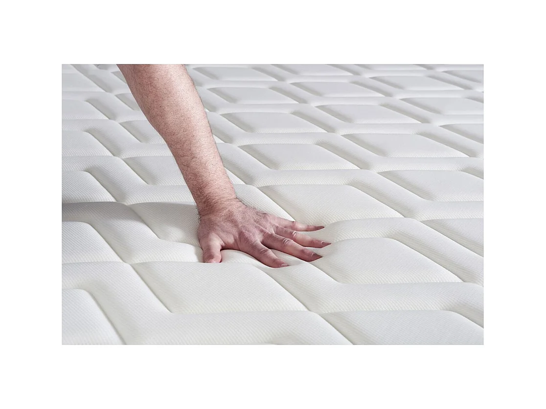 Ensemble matelas ACTIFLEX DREAM Ressorts ensachés et mémoire de forme 80x190 cm 5zones de confort + sommier KIT gris