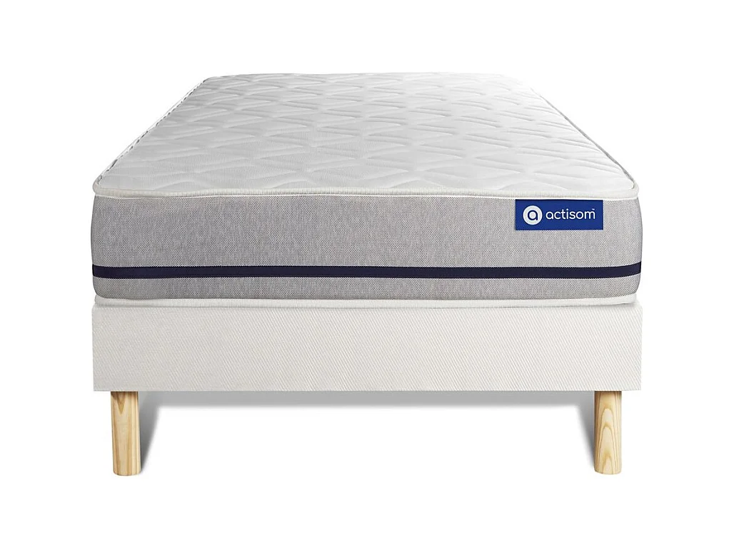 Ensemble matelas 80x200 ACTIFLEX SOFT 3zones de confort + sommier KIT blanc