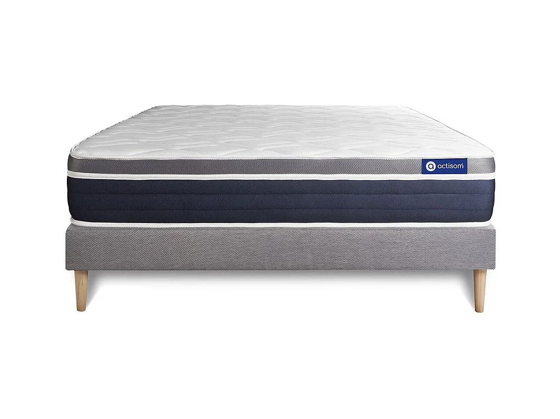 Kit rete e materasso Actiflex confort 120x200cm - Spessore : 26cm - Molle insacchettate e memory foam - Moderatamente rigido