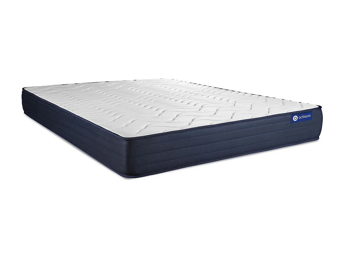 Ensemble matelas ACTILATEX LIFE 120x190 Latex et Mémoire de forme 5zones de confort + sommier KIT blanc