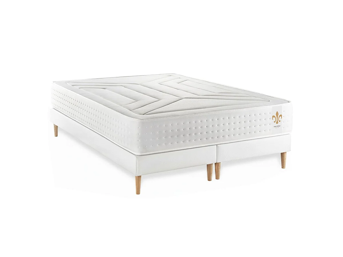 Ensemble Le Vingt-Quatre 180 x 200 cm double sommiers Blanc