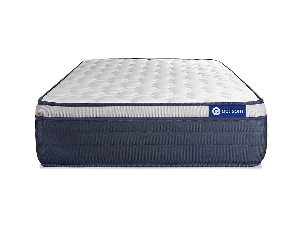 Lattenbodem en Actiflex max matras 80x200cm , matrasdikte : 26 cm , pocketveren en traagschuim , stevig, 7 comfortzones