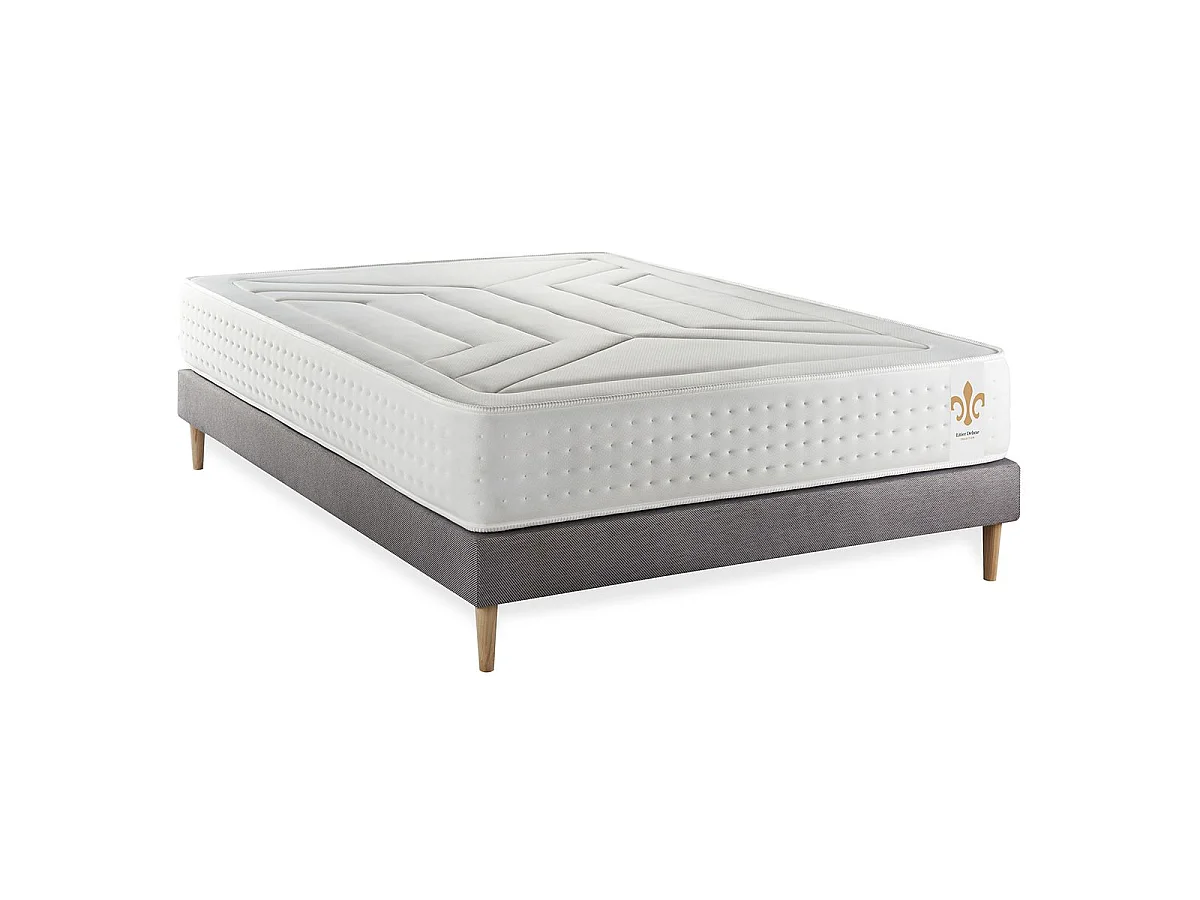 Ensemble Le Vingt-Quatre 140 x 200 cm sommier Gris