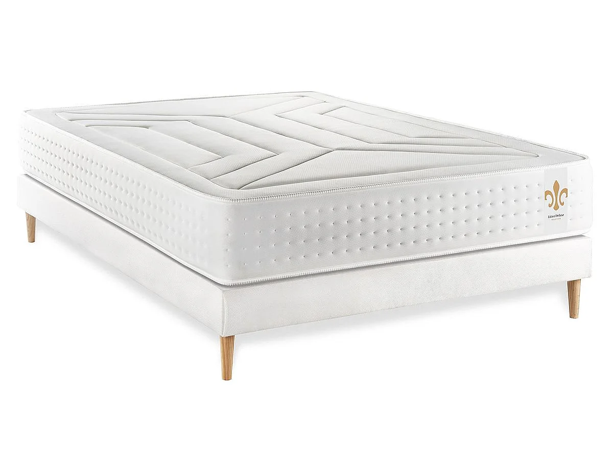 Ensemble Vingt-Quatre 140 x 200 cm sommier Kit Blanc