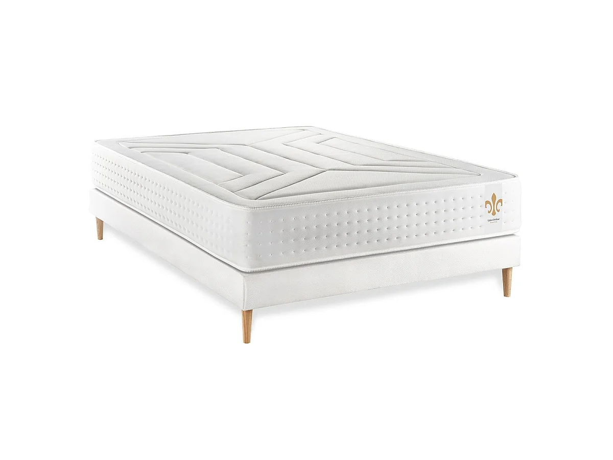 Ensemble Vingt-Quatre 140 x 200 cm sommier Kit Blanc