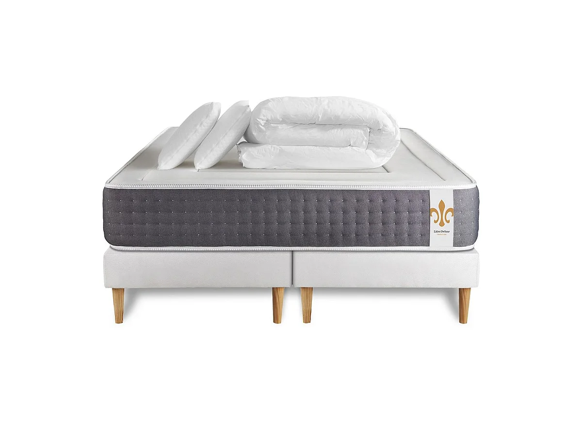 Pack Le Vingt-Six 180 x 200 cm double sommiers Blanc
