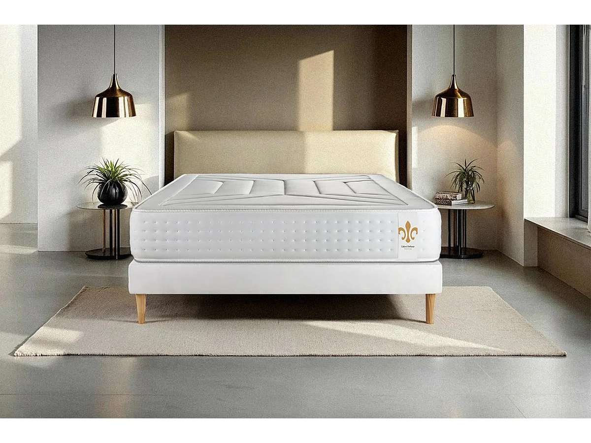 Ensemble Le Vingt-Quatre 90 x 200 cm sommier Blanc