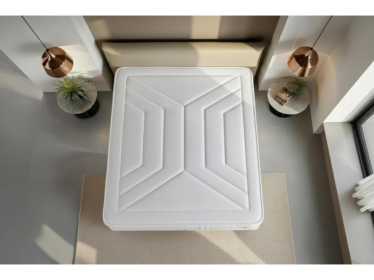 Ensemble Le Vingt-Quatre 90 x 200 cm sommier Blanc