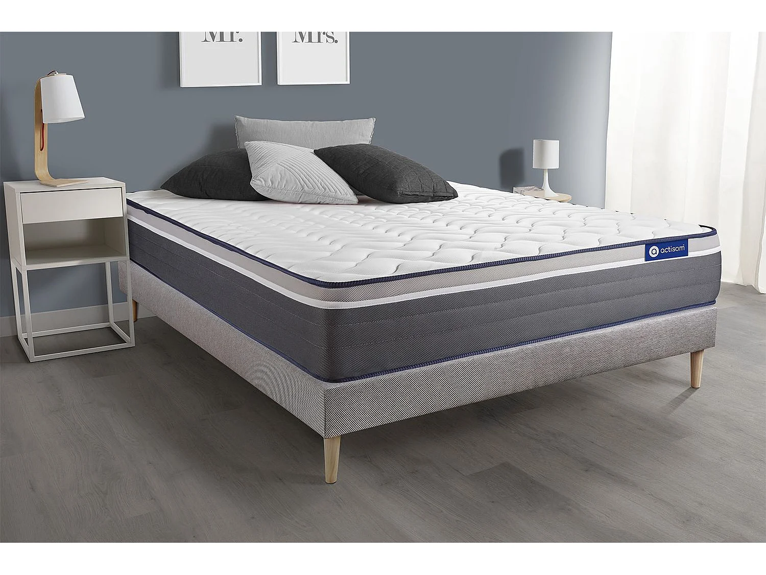 Kit rete e materasso matrimoniale Actiflex plus 80x190cm - Spessore : 26cm - Molle insacchettate e memory foam- molto rigido