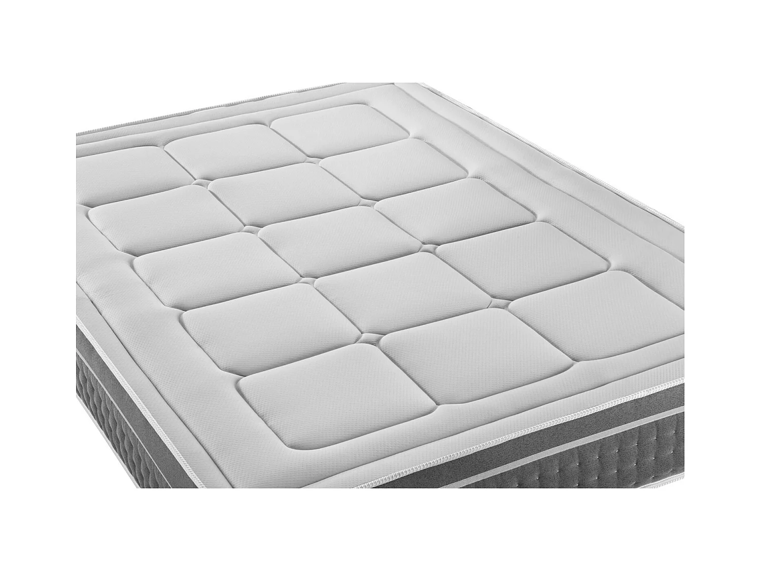 Pack Le Trente 140 x 190 cm sommier Gris