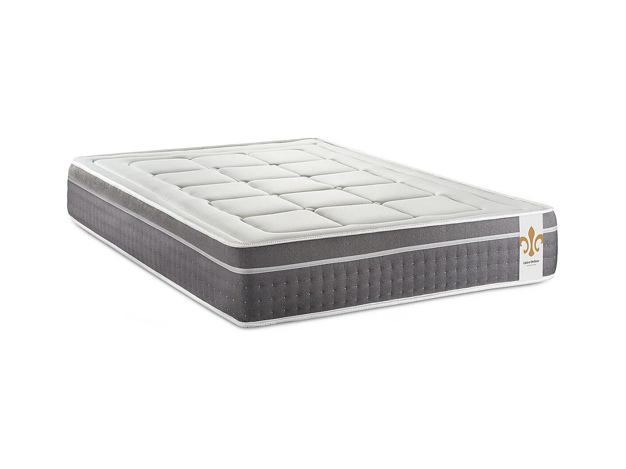 Pack Le Trente 140 x 190 cm sommier Gris