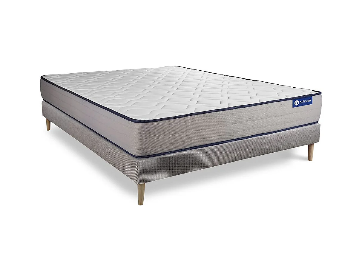 Lattenbodem en Actiflex form matras 120x200cm , matrasdikte : 22 cm , pocketveren en traagschuim , stevig, 5 comfortzones