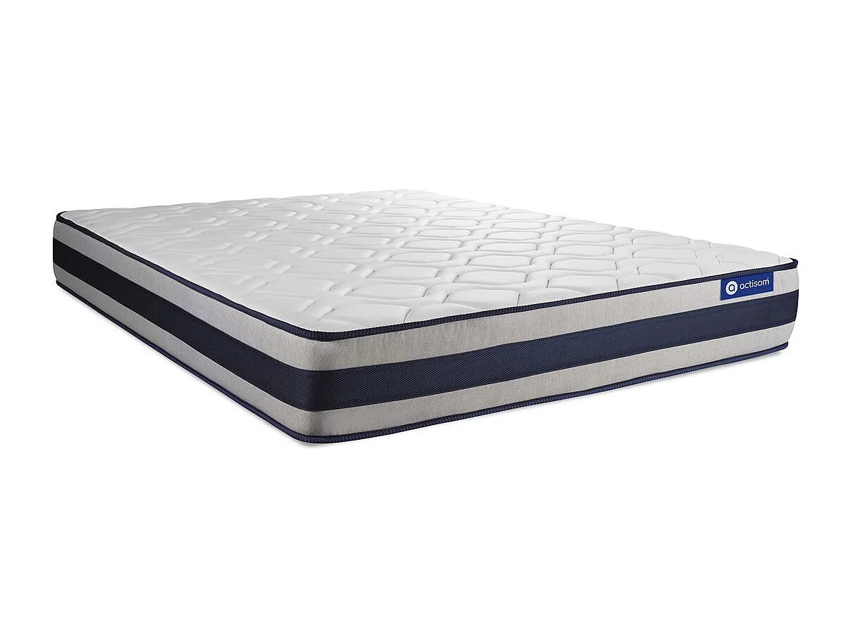 Ensemble matelas Latex et Mémoire de forme ACTILATEX ERGO 120x200 cm Maxi épaisseur 5zones de confort + sommier KIT gris