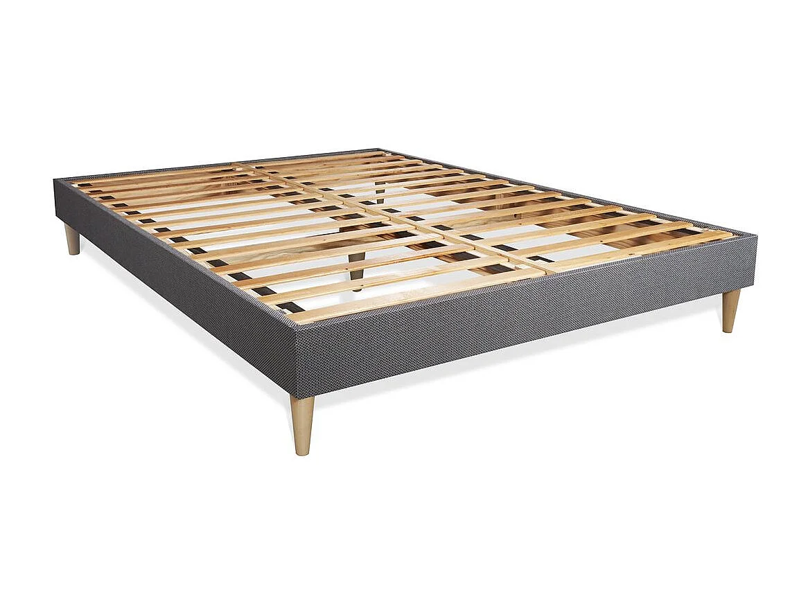 Ensemble matelas Latex et Mémoire de forme ACTILATEX ERGO 120x200 cm Maxi épaisseur 5zones de confort + sommier KIT gris