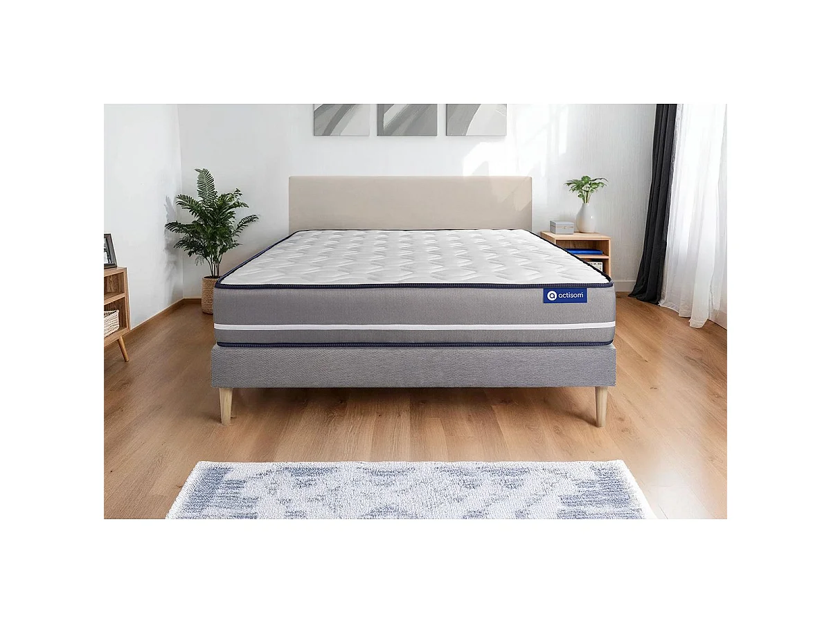 Lattenbodem en Actimemo pur matras 80x200cm , matrasdikte : 20 cm , traagschuim , stevig, 3 comfortzones