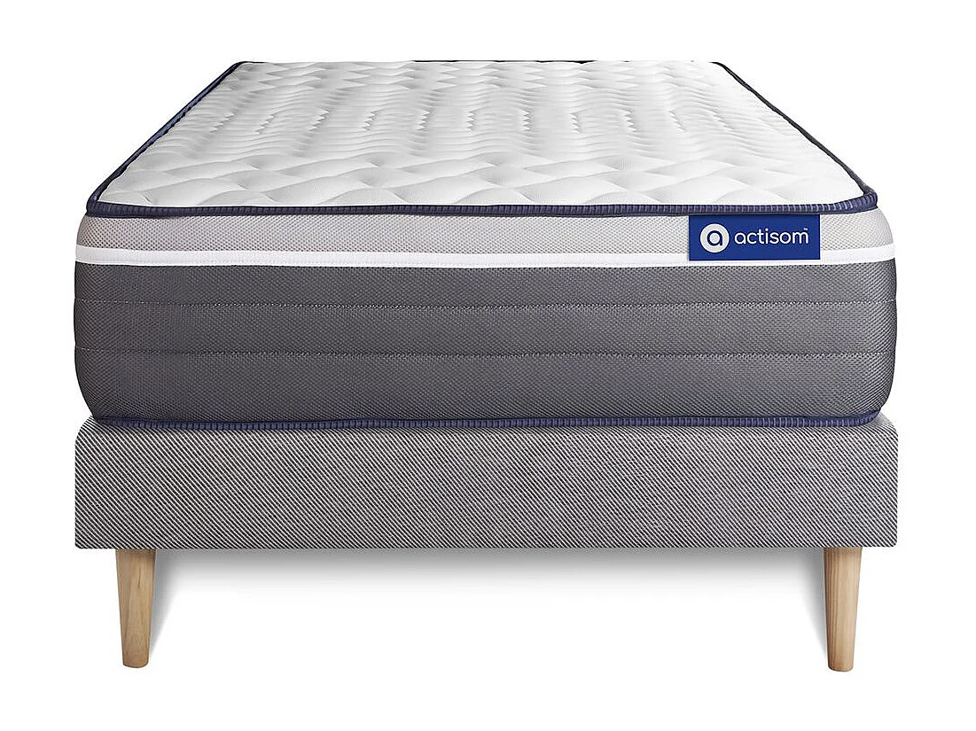 Lattenbodem en Actimemo plus matras 80x200cm , matrasdikte : 26 cm , traagschuim , zeer stevig, 7 comfortzones