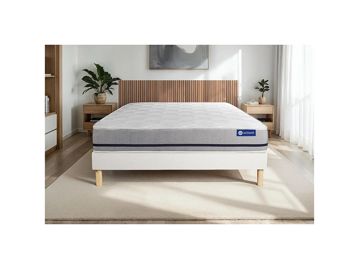 Actimemo soft matratze 80x200cm + Bettgestell mit lattenrost , Härtegrad 3 , Memory-Schaum , Höhe : 20 cm