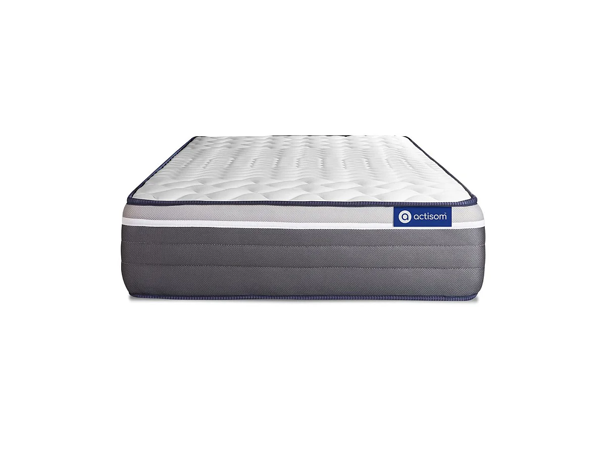 Lattenbodem en Actiflex plus matras 80x200cm , matrasdikte : 26 cm , pocketveren en traagschuim , zeer stevig, 7 comfortzones
