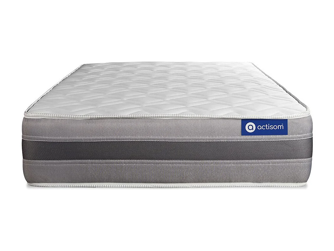 Ensemble matelas ACTIMEMO RELAX mémoire de forme 80x200 cm Maxi épaisseur 5zones de confort + sommier KIT blanc