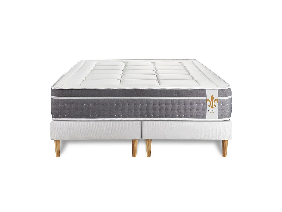 Pack Le Trente 180 x 200 cm double sommiers Blanc