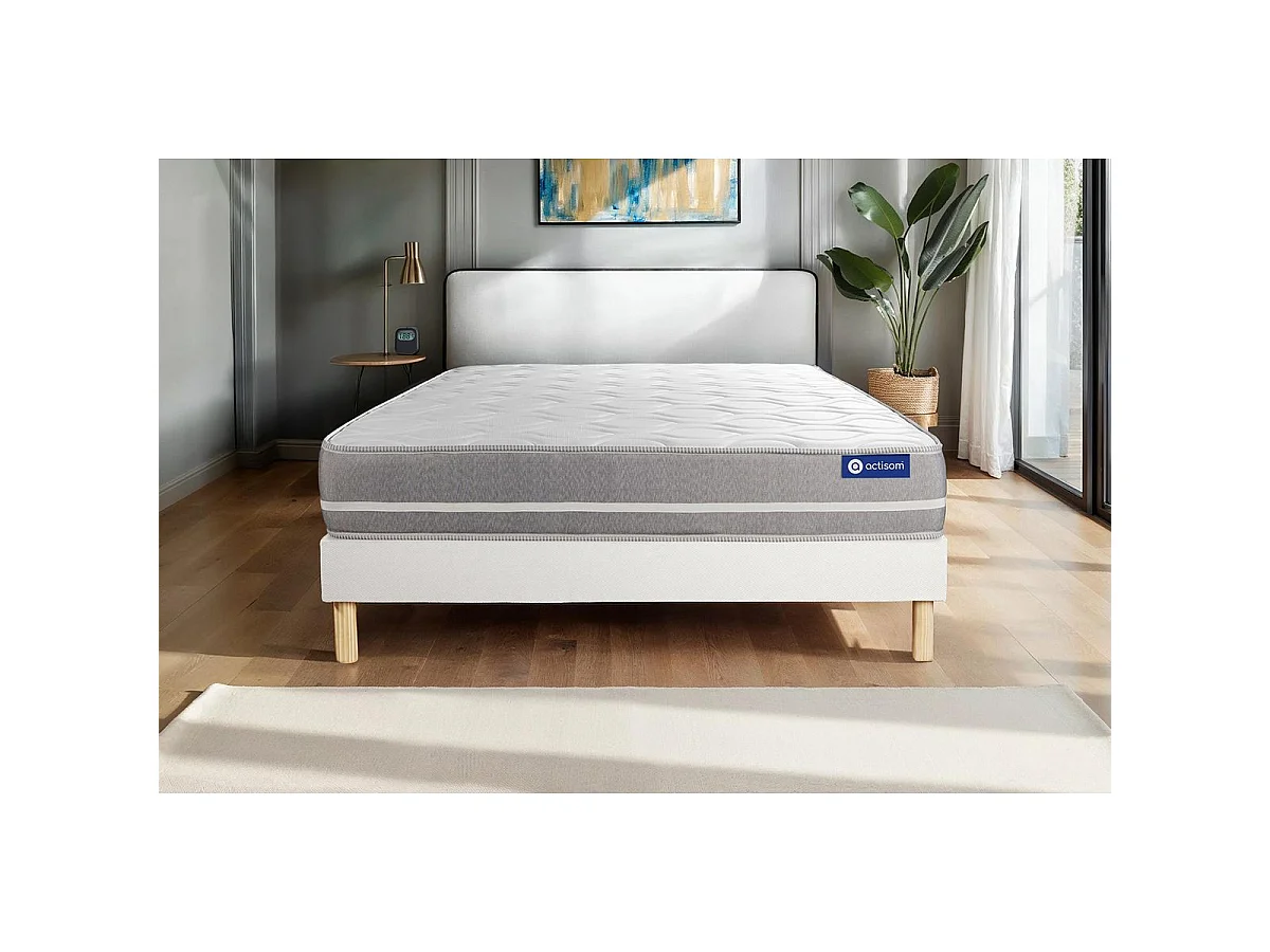 Lattenbodem en Actimemo touch matras 80x200cm , matrasdikte : 20 cm , traagschuim , gebalanceerd, 3 comfortzones