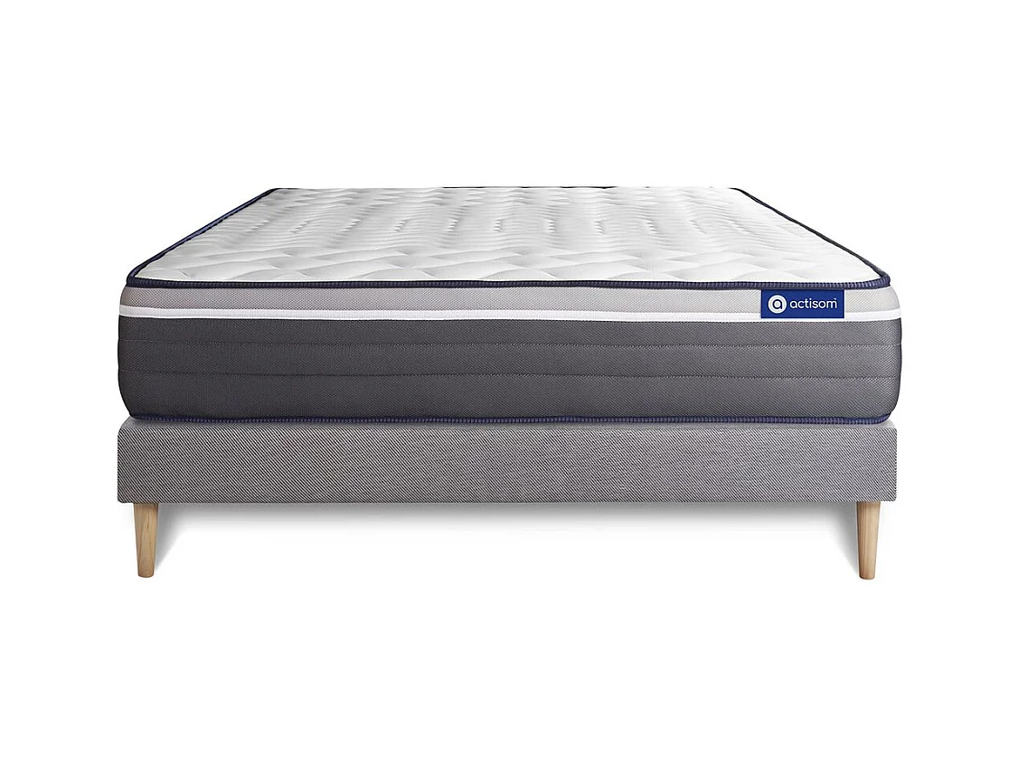 Lattenbodem en Actilatex plus matras 120x190cm , matrasdikte : 26 cm , latex en traagschuim , zeer stevig, 7 comfortzones