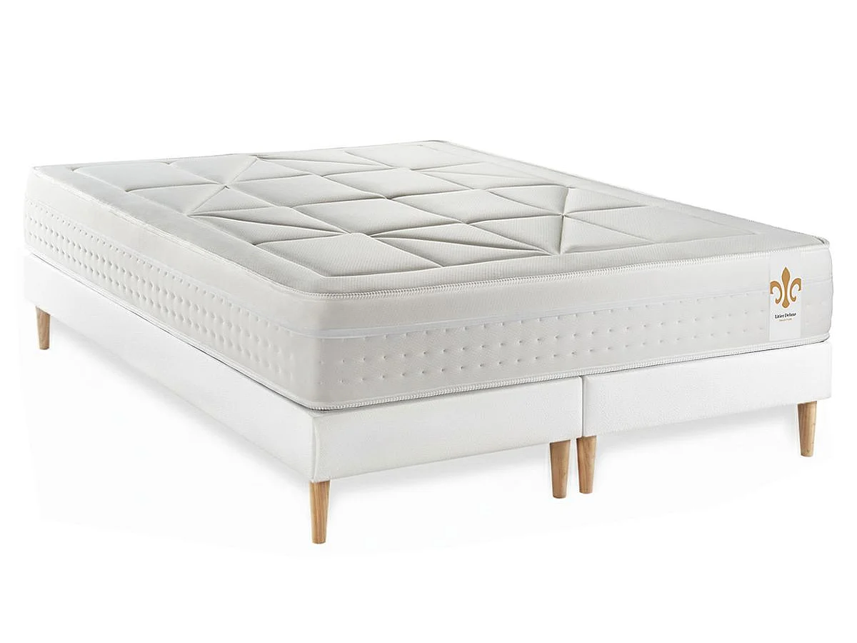 Ensemble Le Vingt-Huit 180 x 200 cm double sommiers Blanc