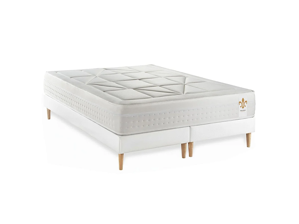 Ensemble Le Vingt-Huit 180 x 200 cm double sommiers Blanc