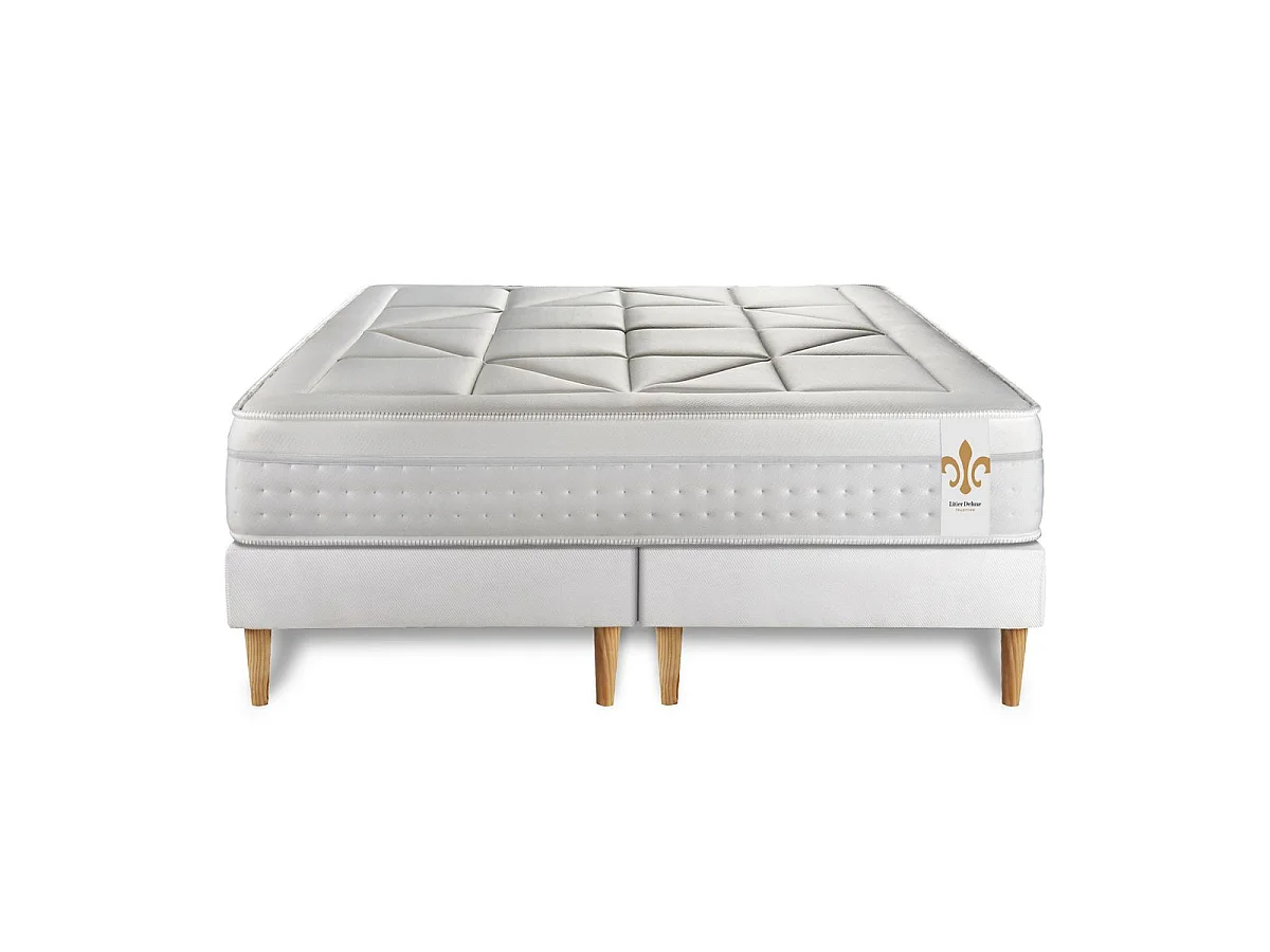Ensemble Le Vingt-Huit 180 x 200 cm double sommiers Blanc