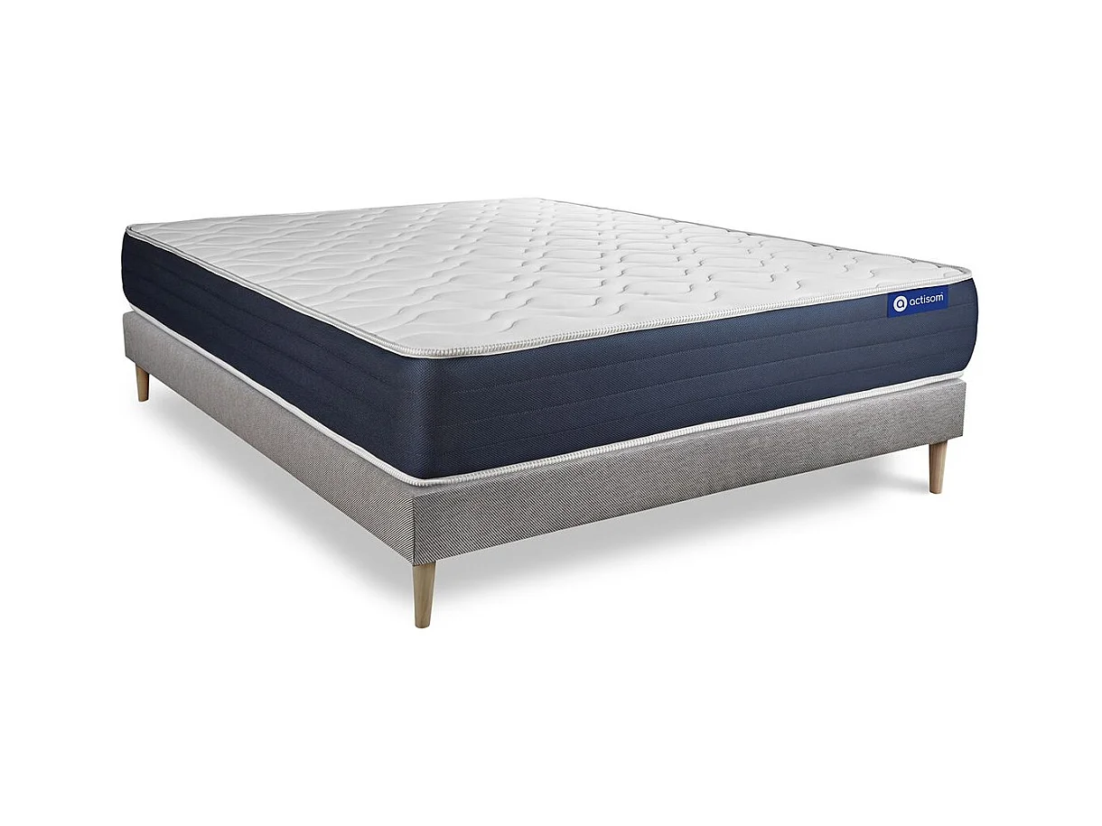 Lattenbodem en Actiflex sleep matras 120x190cm , matrasdikte : 22 cm , pocketveren en traagschuim , gebalanceerd, 5 comfortzones