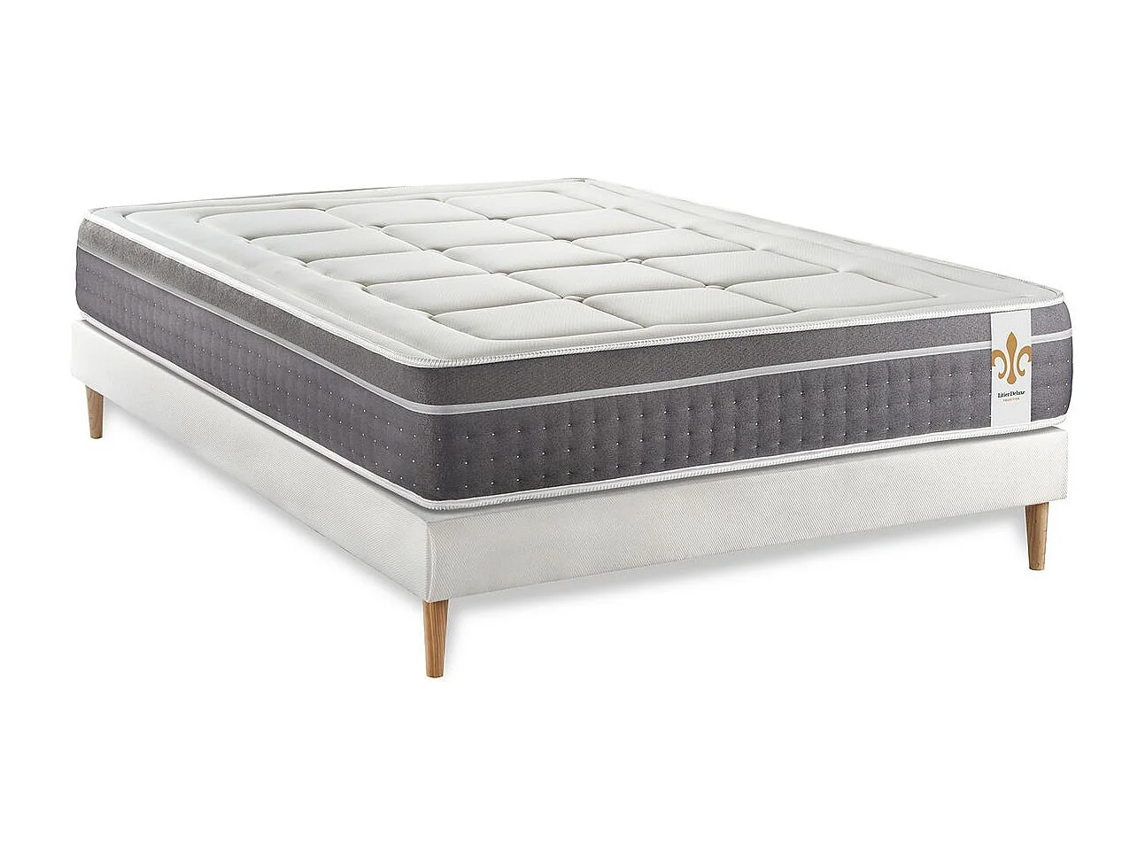 Ensemble Le Trente 140 x 190 cm sommier Blanc