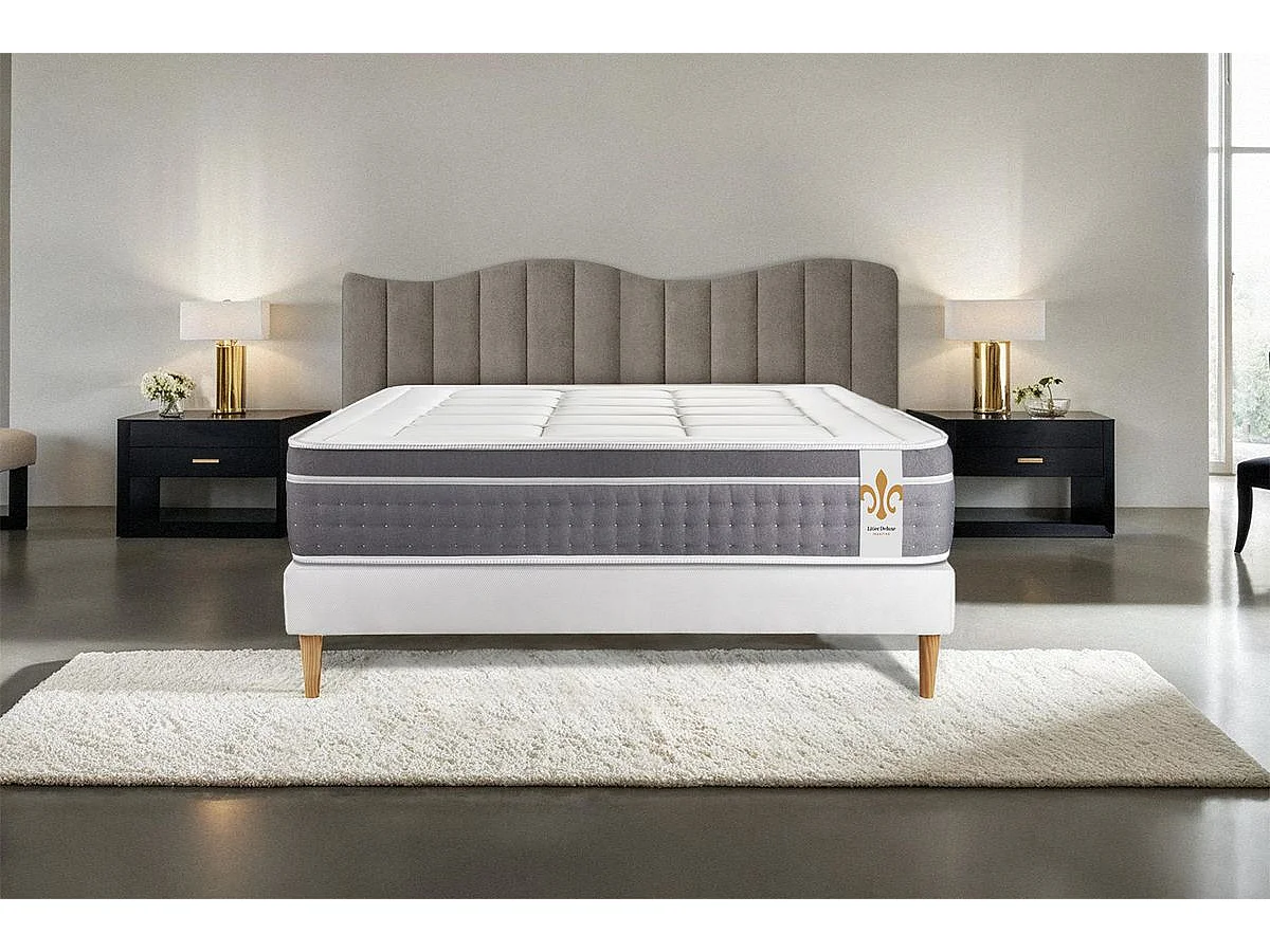 Ensemble Le Trente 140 x 190 cm sommier Blanc