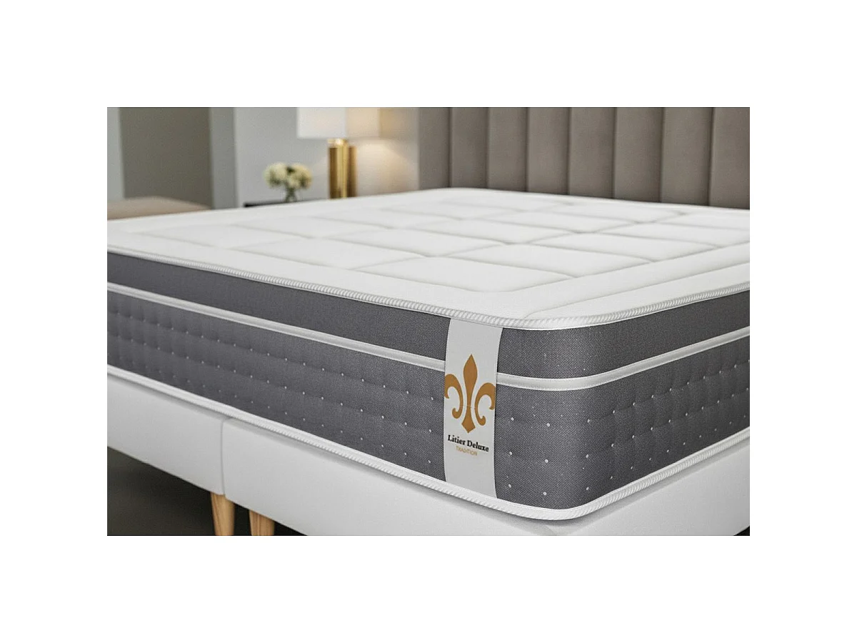 Ensemble Le Trente 140 x 190 cm sommier Blanc