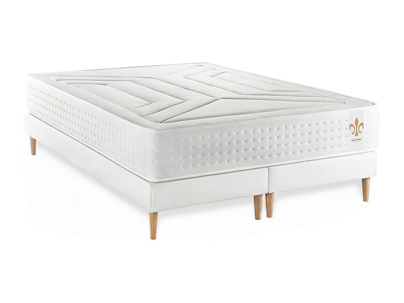 Ensemble Le Vingt-Quatre 160 x 200 cm double sommiers Blanc