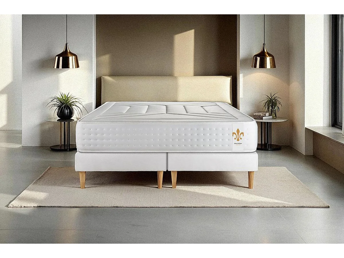 Ensemble Le Vingt-Quatre 160 x 200 cm double sommiers Blanc