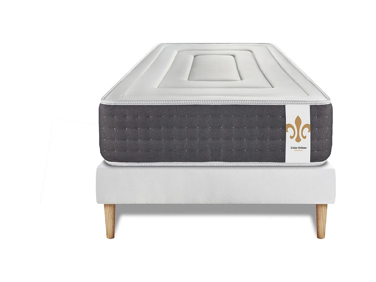 Ensemble Le Vingt-Six 90 x 200 cm sommier Blanc