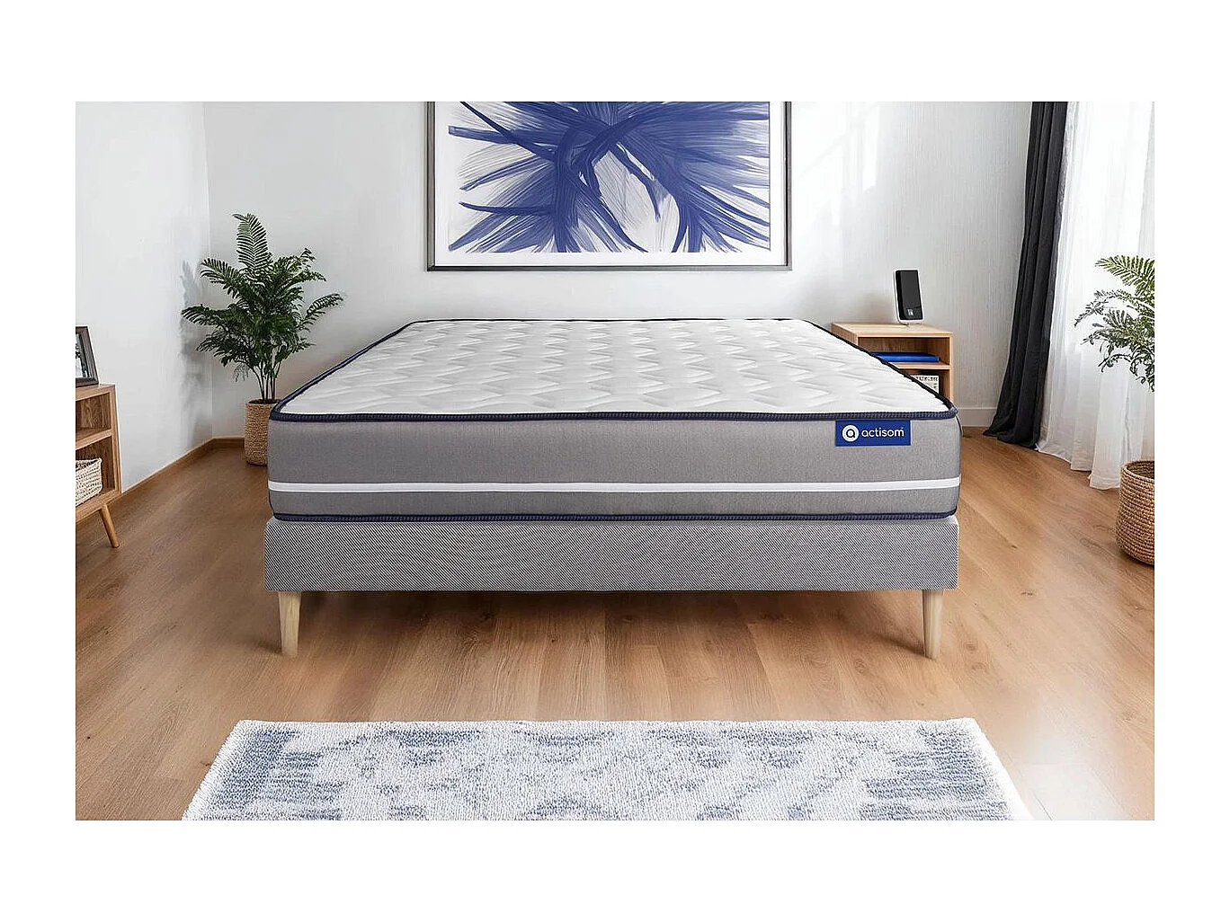 Kit rete e materasso Actilatex pur 120x200cm - Spessore : 20cm - Lattice e memory foam - rigido