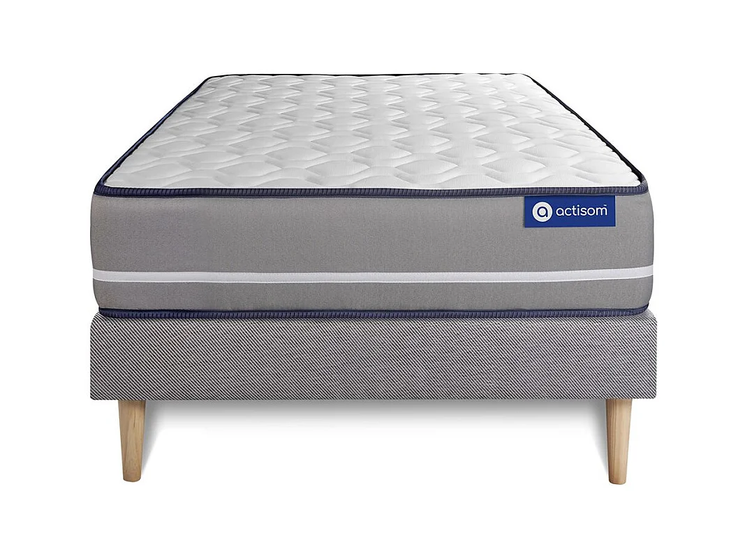 Pack colchón Actimemo pur 80x190cm + Somier, espuma viscoelástica, 3 zonas de confort