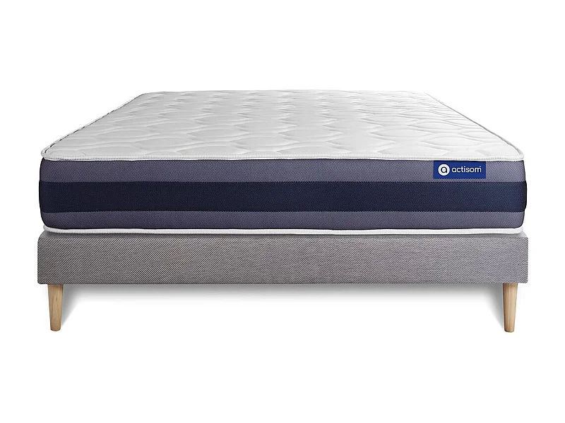 Lattenbodem en Actimemo morpho matras 120x190cm , matrasdikte : 24 cm , traagschuim , gebalanceerd, 5 comfortzones