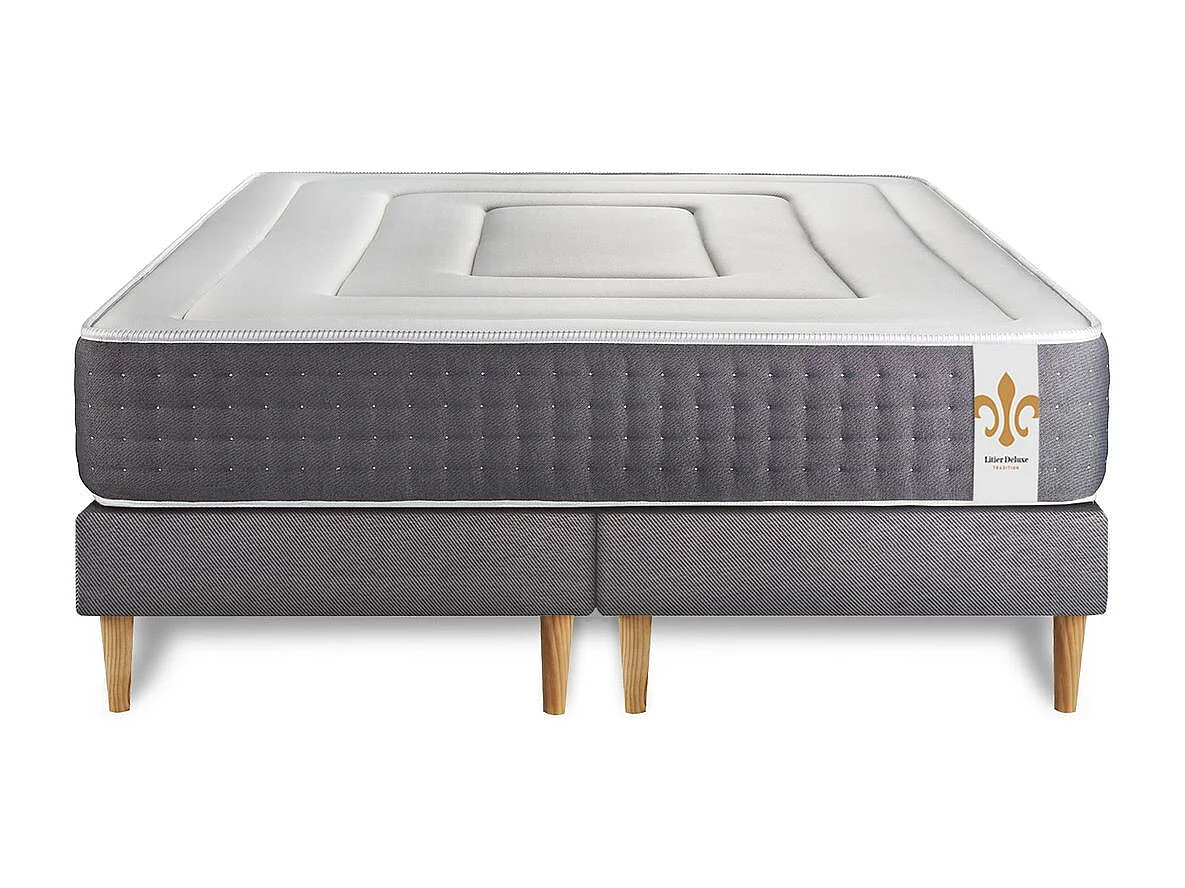 Pack Le Vingt-Six 160 x 200 cm double sommiers Gris