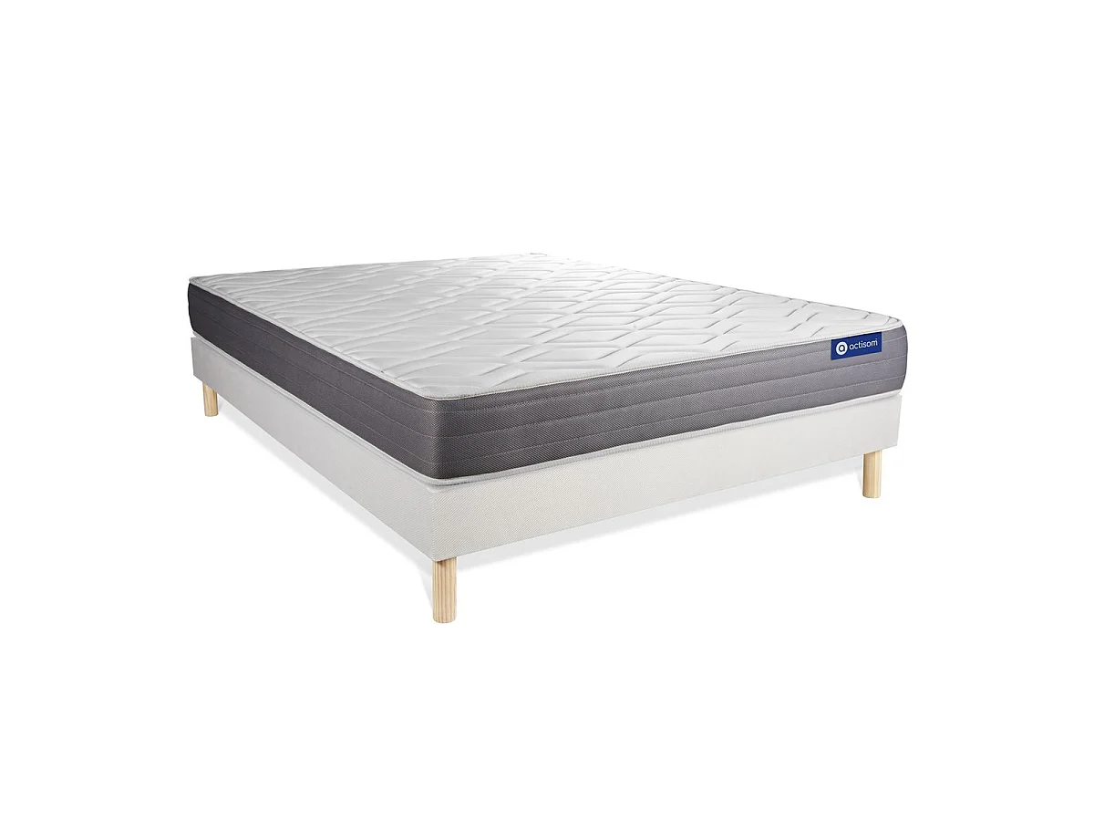 Lattenbodem en Actiflex dream matras 120x200cm , matrasdikte : 22 cm , pocketveren en traagschuim , vrij stevig, 5 comfortzones