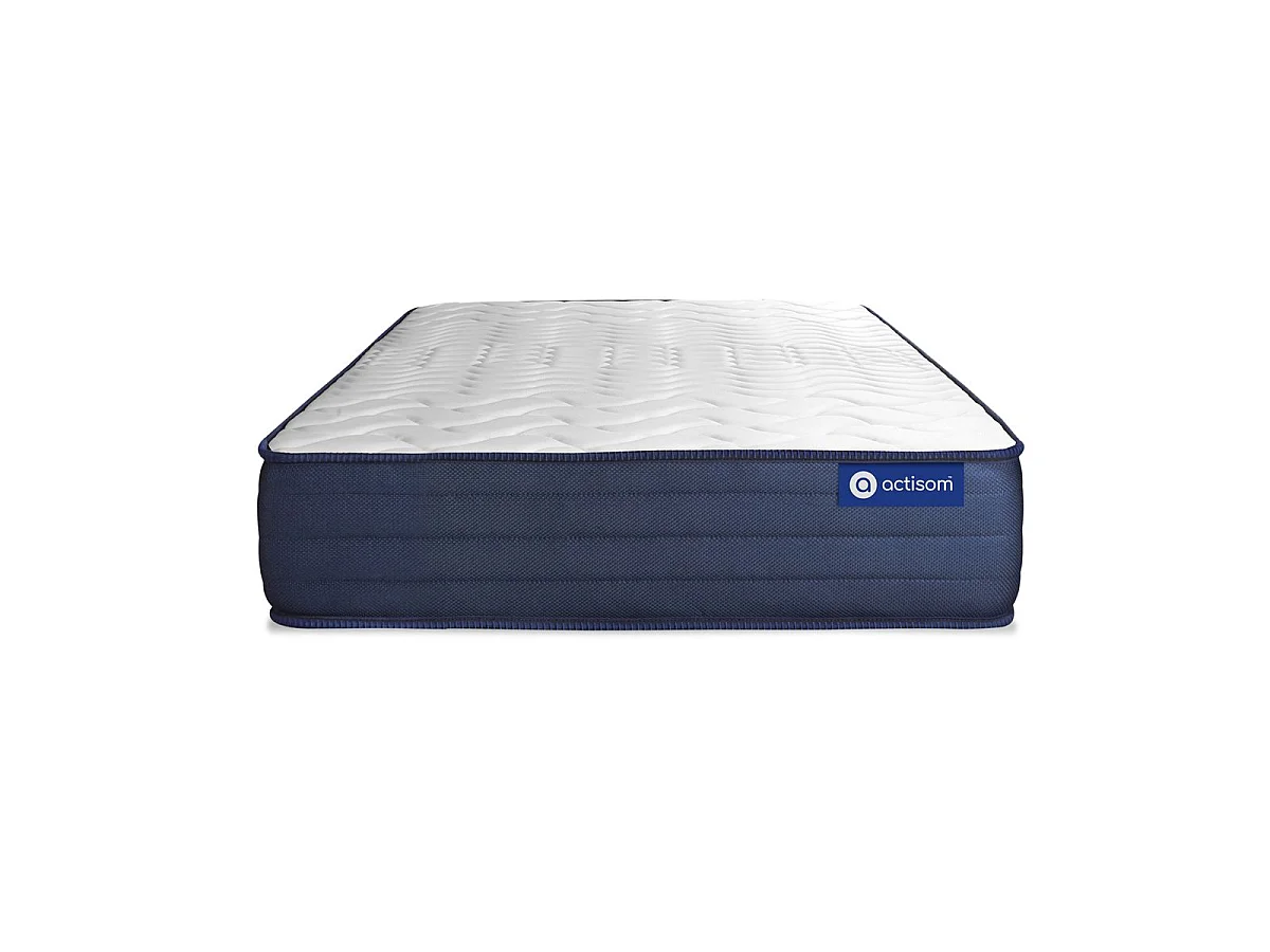 Ensemble matelas ACTIMEMO LIFE 80x200 Mémoire de forme 5zones de confort + sommier KIT blanc