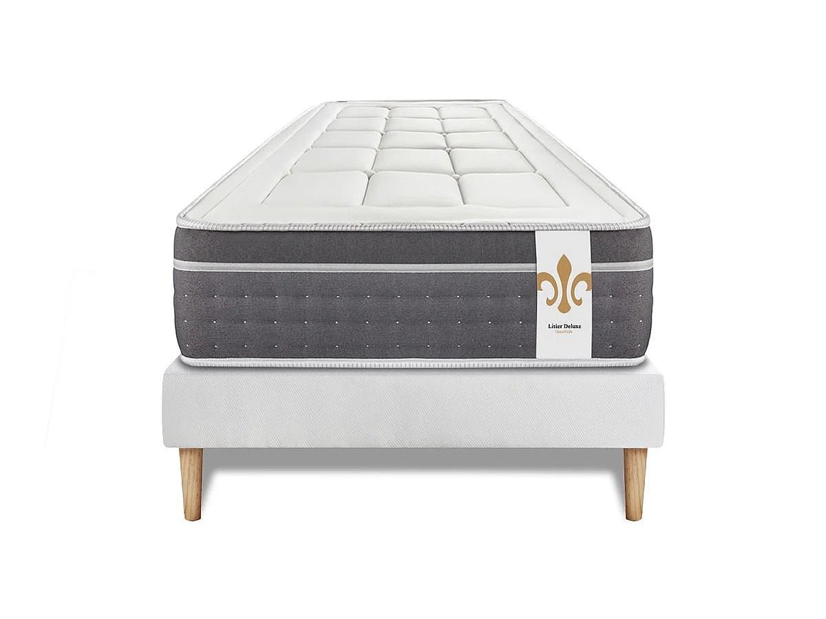 Ensemble Trente 90 x 200 cm sommier Kit Blanc