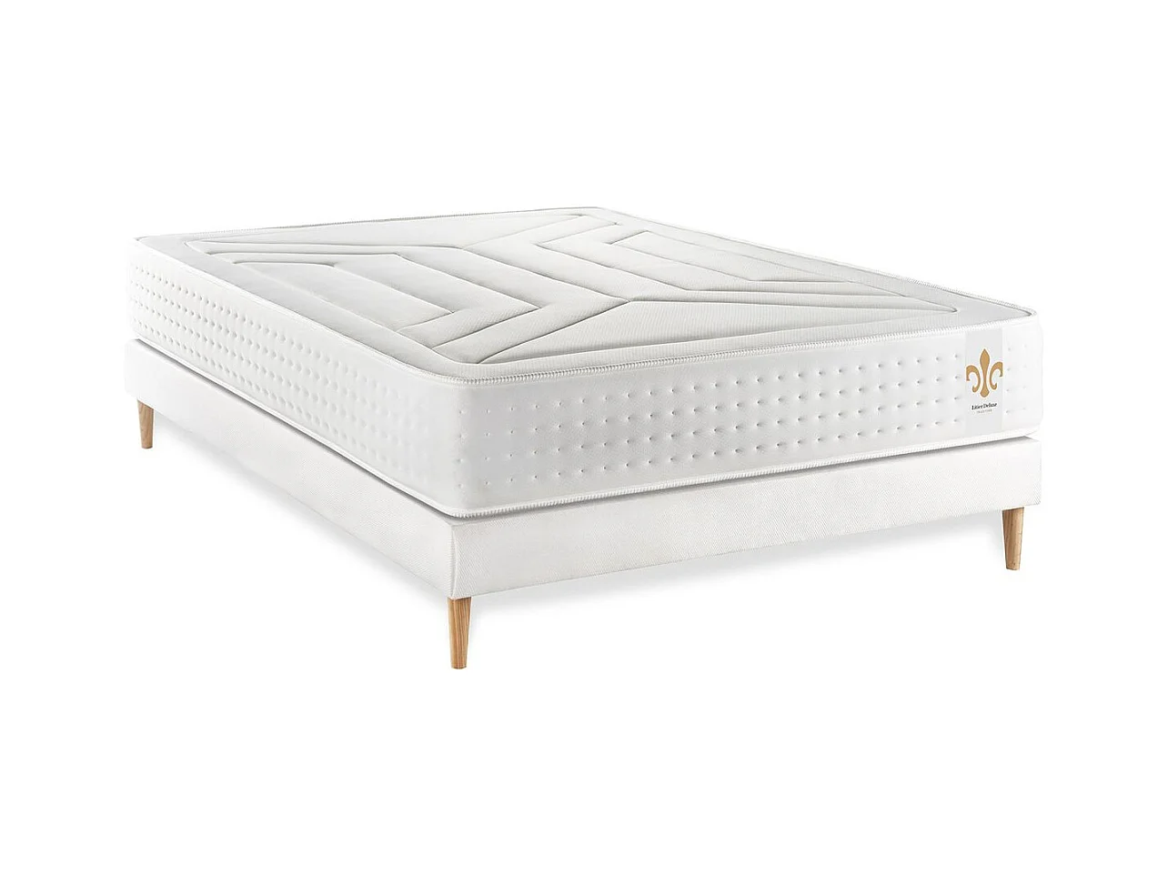 Ensemble Vingt-Quatre 180 x 200 cm sommier Kit Blanc